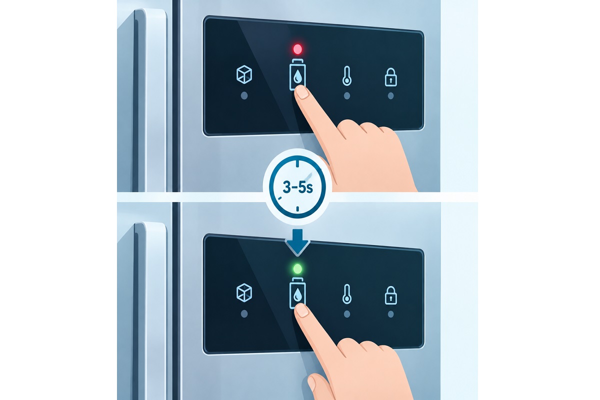 آموزش تعویض فیلتر یخچال فریجیدر